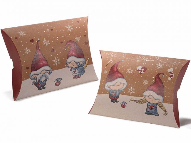 2 Caixa Natal Kraft Gnomos Pirikos Cake Design Party Shop